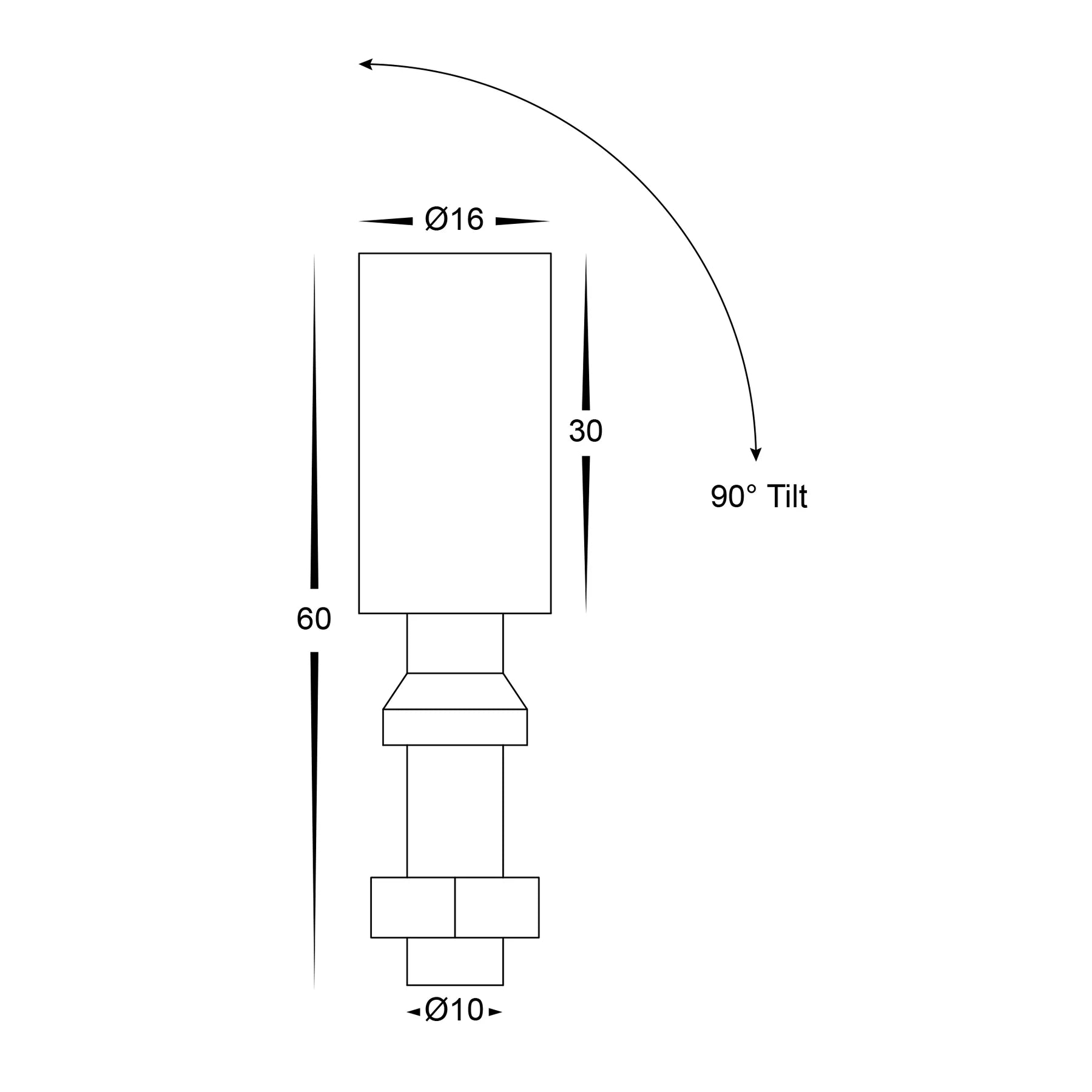 Spar LED Spike/Surface Mounted Spot Light CCT 0.5w Aluminium Black, White Havit Light HV1433T