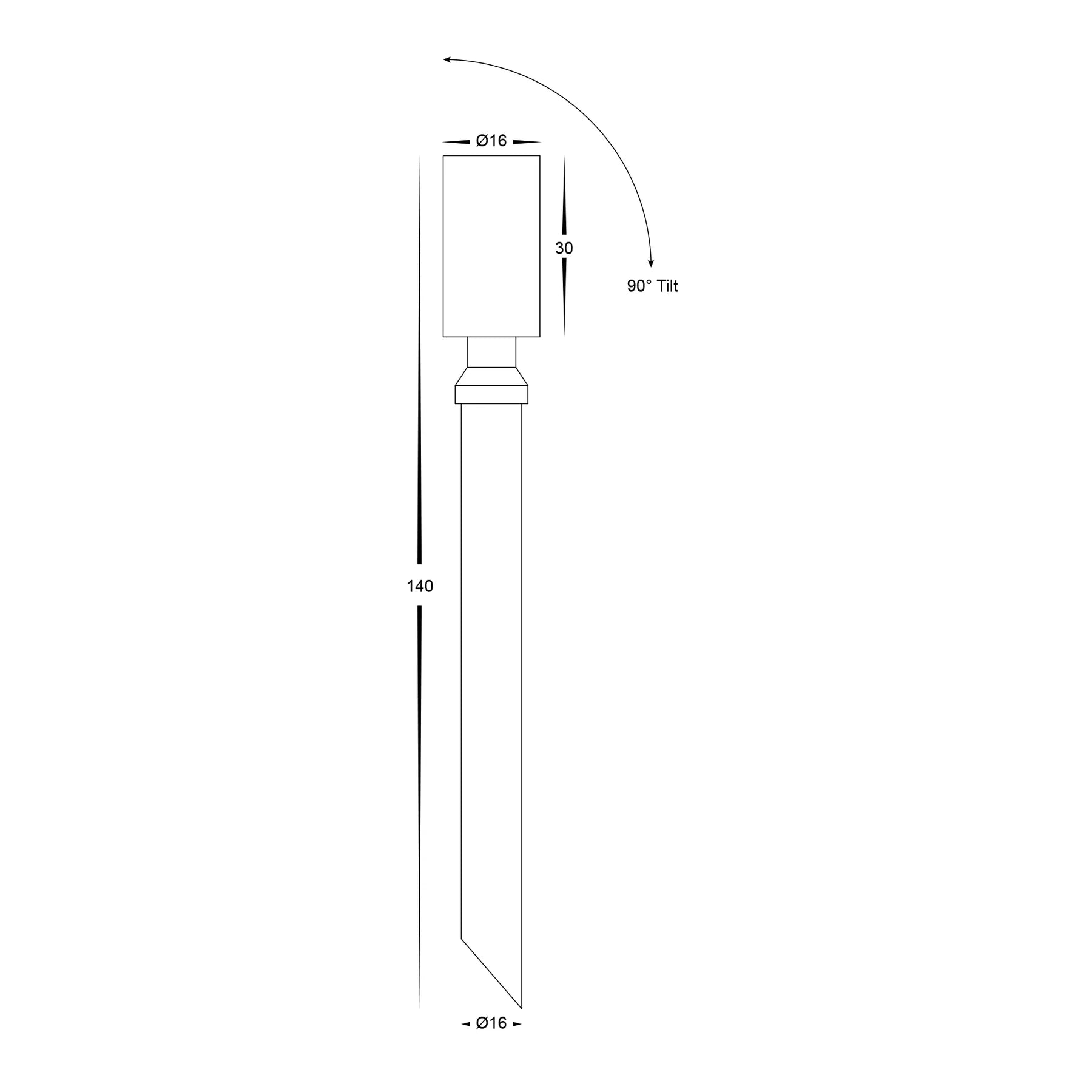 Spar LED Spike/Surface Mounted Spot Light CCT 0.5w Aluminium Black, White Havit Light HV1433T