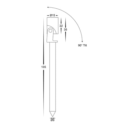 Spar LED Spike/Surface Mounted Spot Light CCT 0.5w Aluminium Black, White Havit Light HV1434T - Mases LightingHavit Lighting