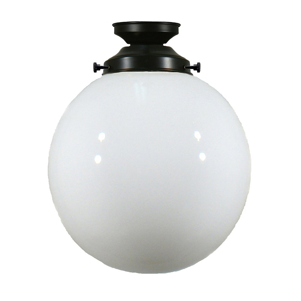 Sphere 6" or 8" or 10" or 12" 1 Light Batten Fix Pendant Light - Black/Chrome/Polished Brass