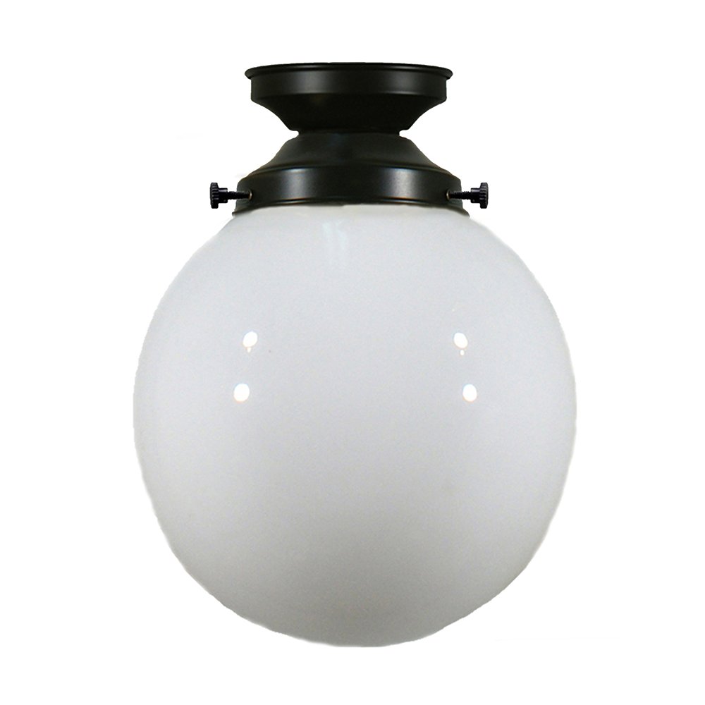 Sphere 6" or 8" or 10" or 12" 1 Light Batten Fix Pendant Light - Black/Chrome/Polished Brass