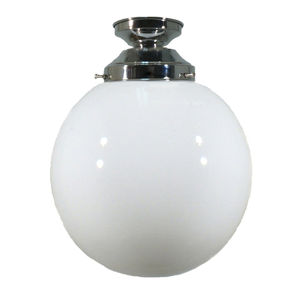 Sphere 6" or 8" or 10" or 12" 1 Light Batten Fix Pendant Light - Black/Chrome/Polished Brass