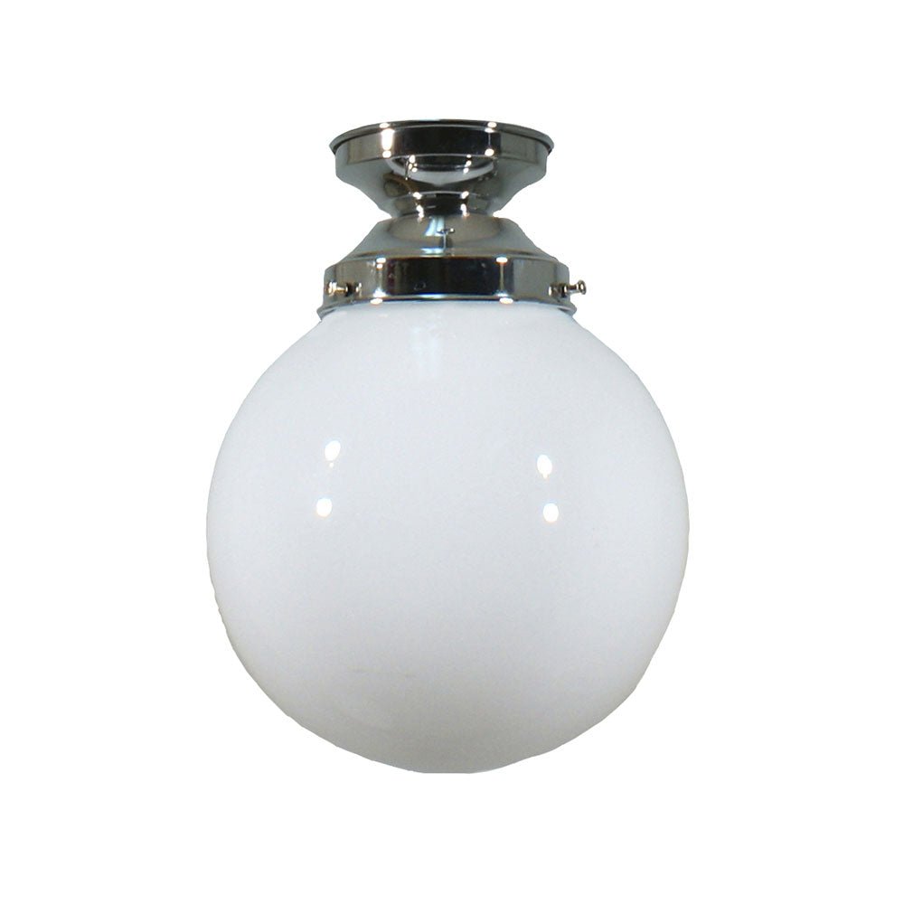 Sphere 6" or 8" or 10" or 12" 1 Light Batten Fix Pendant Light - Black/Chrome/Polished Brass - Mases LightingLode Lighting