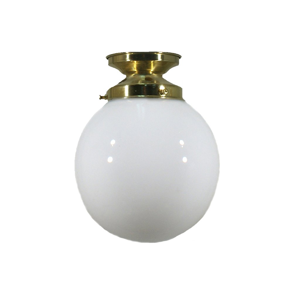 Sphere 6" or 8" or 10" or 12" 1 Light Batten Fix Pendant Light - Black/Chrome/Polished Brass