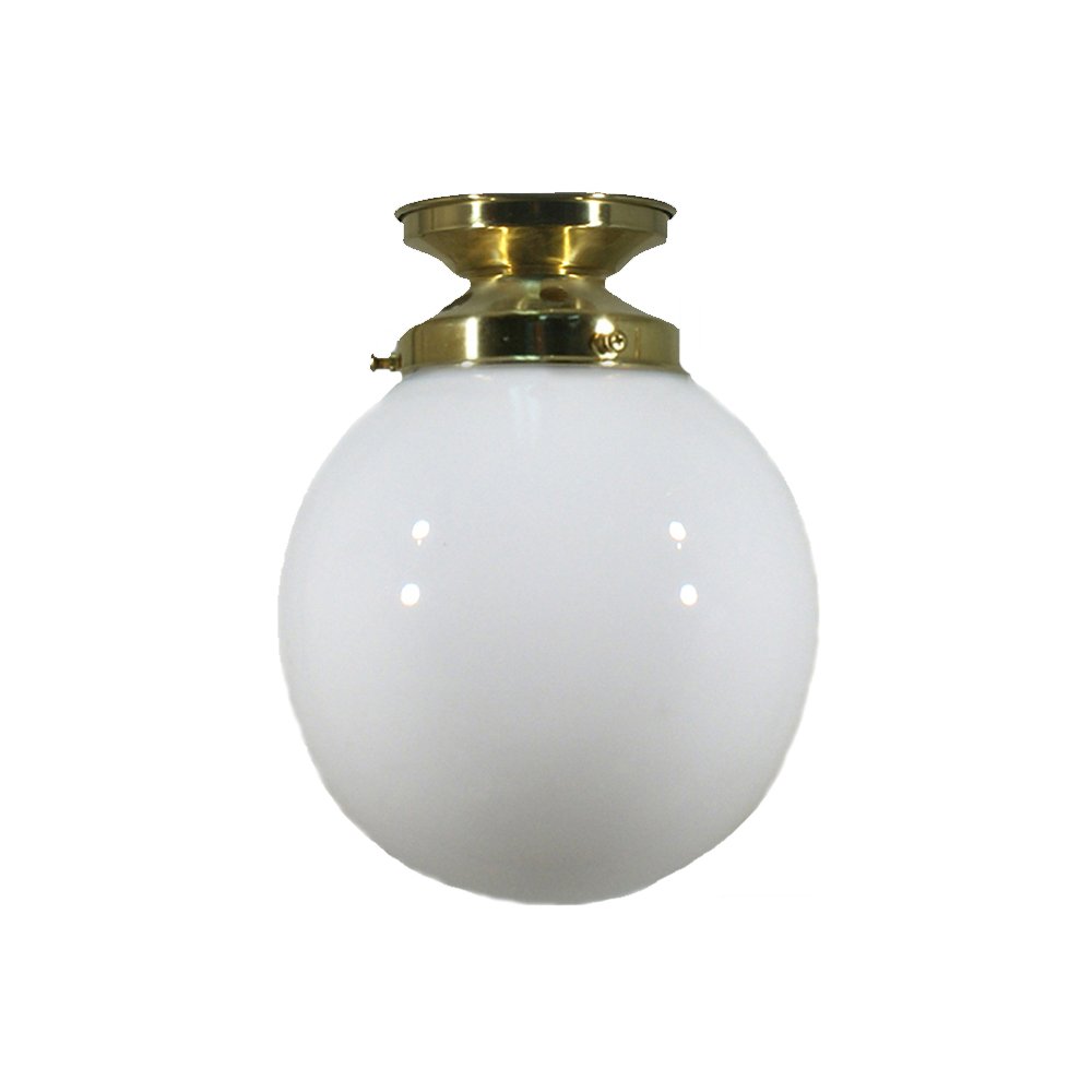 Sphere 6" or 8" or 10" or 12" 1 Light Batten Fix Pendant Light - Black/Chrome/Polished Brass - Mases LightingLode Lighting