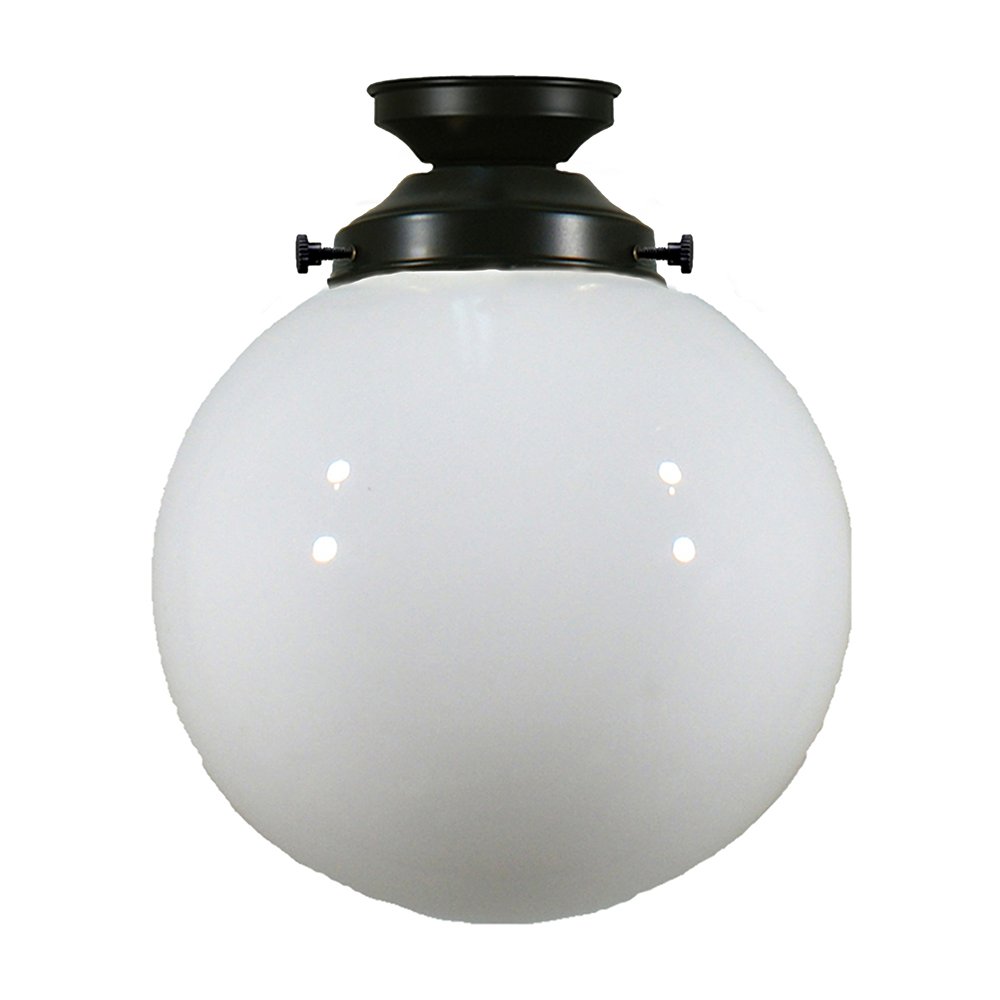 Sphere 6" or 8" or 10" or 12" 1 Light Batten Fix Pendant Light - Black/Chrome/Polished Brass