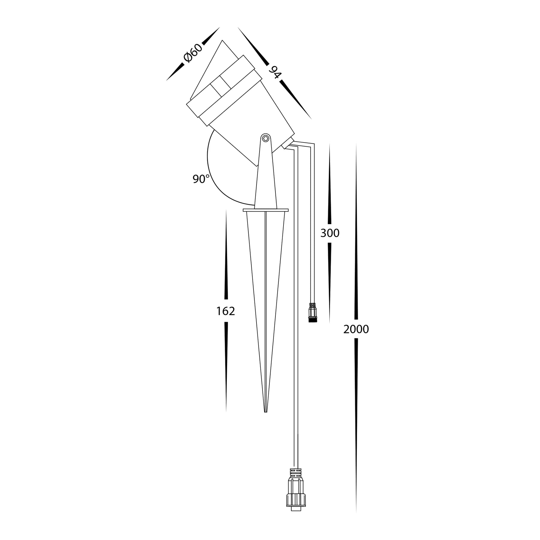 Spitze LED Garden Spike Light 3w RGBCW in Black Havit Lighting - HV1428RGBCW