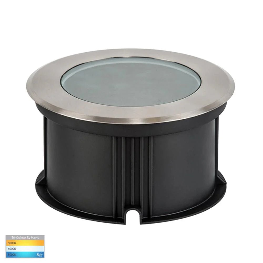 Split LED inground Light 12w RGBW in 316 Stainless Steel Havit Lighting - HV1843RGBW