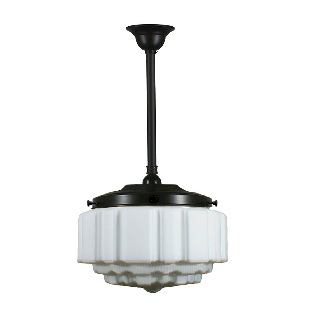 St Kilda 14" 1 Light CORD Pendant Light - Black/Chrome/Polished Brass - Mases LightingLode Lighting