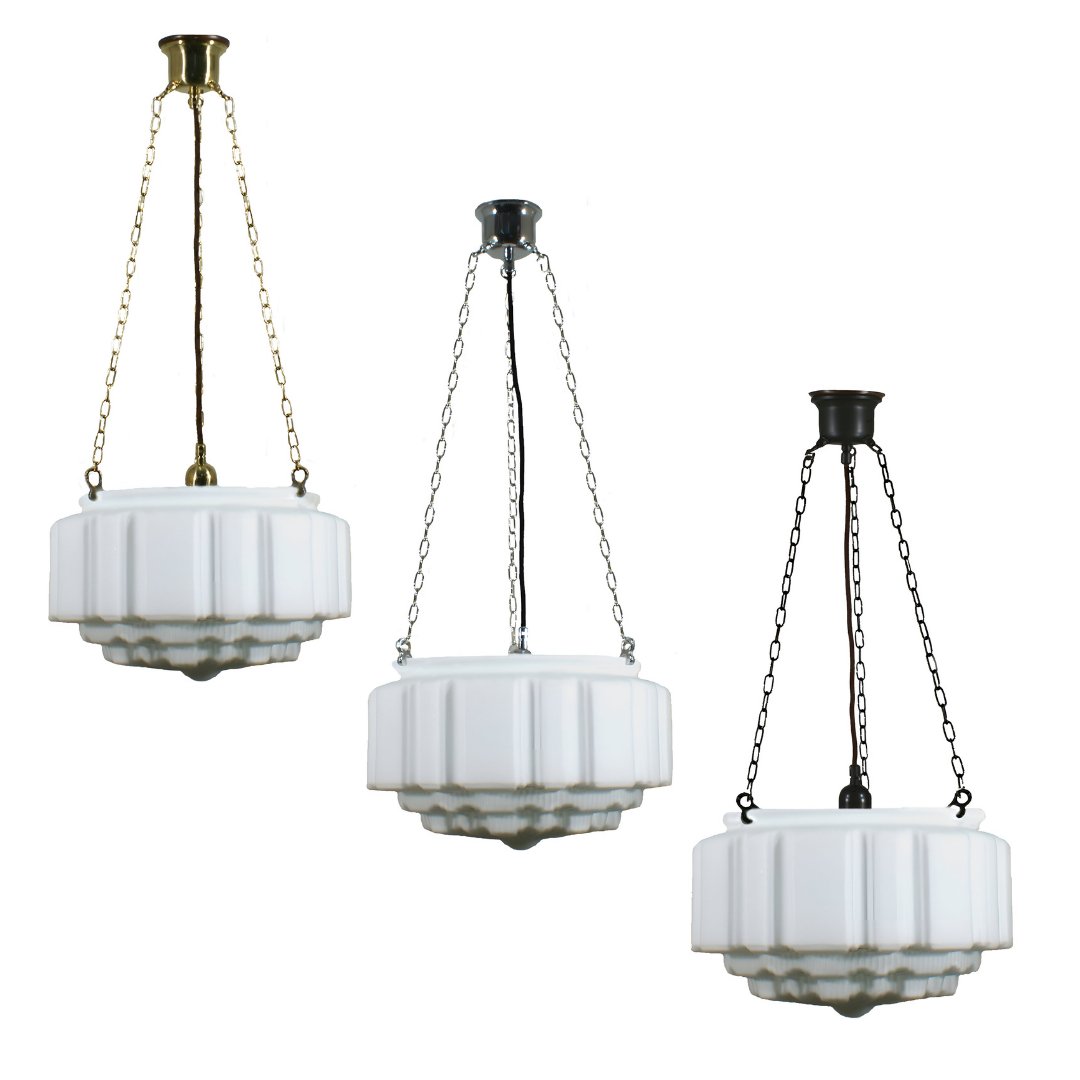 St Kilda 14" 3 Patina Chain Pendant Lighting