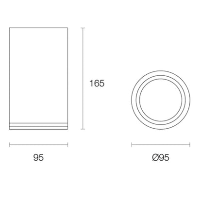 Surface Mounted LED Downlight 10w Black, Silver, White 2.7k, 3k, 4k, CRI VIVID XSR10V Trend Lighting - Mases LightingTrend Lighting