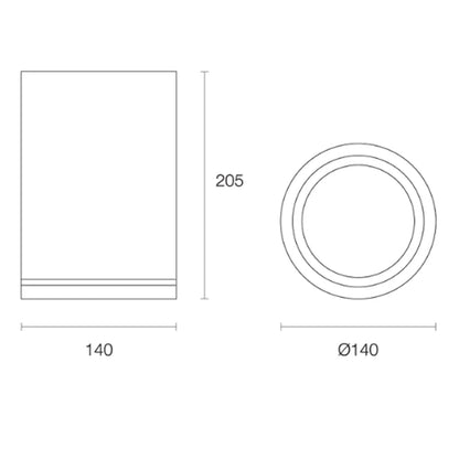 Surface Mounted LED Downlight 35w White, Black, Silver 2.7k, 3k, 4k, 5k CRI 90+, VIVID XSR35 Trend Lighting - Mases LightingTrend Lighting
