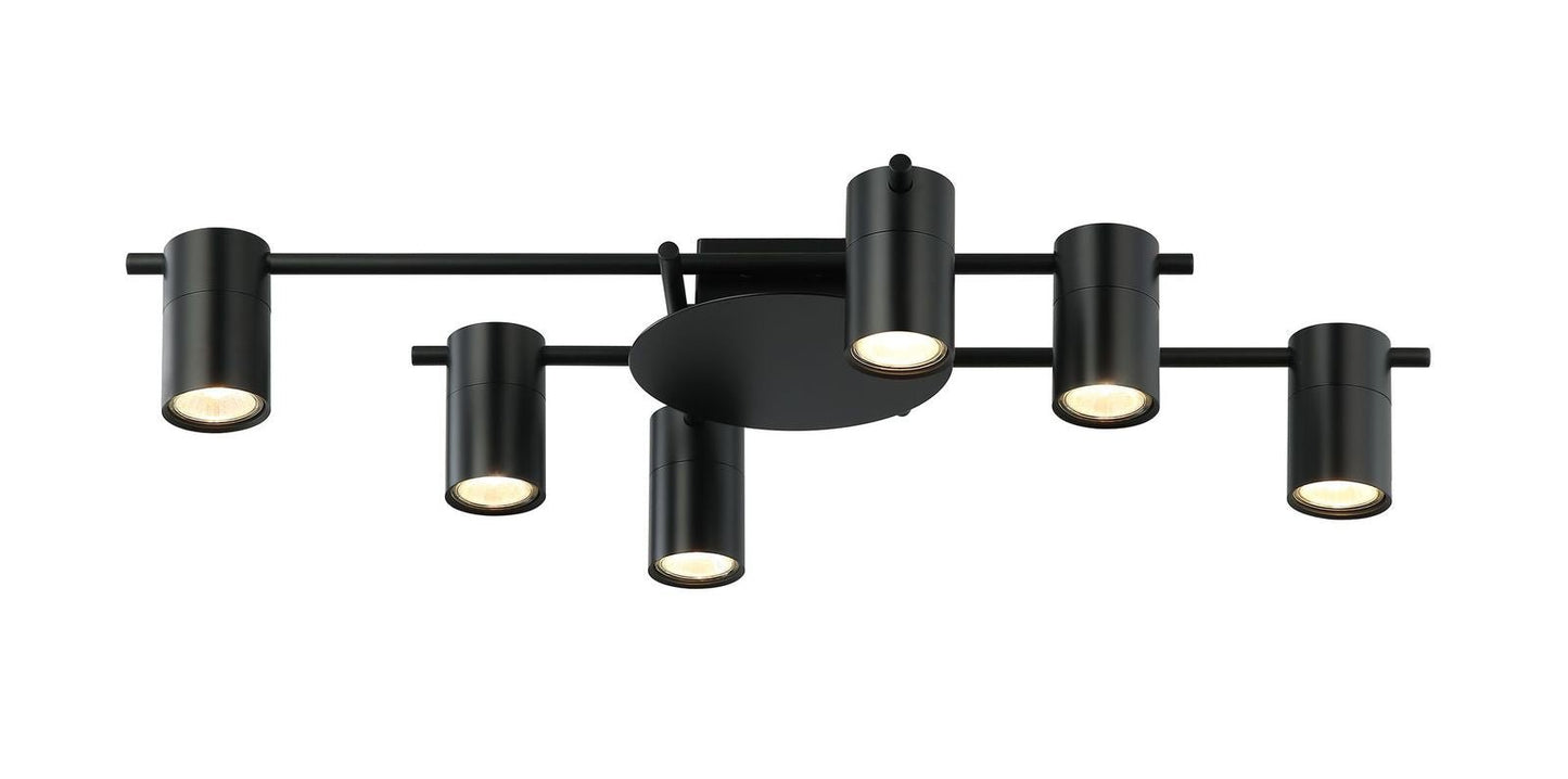 Tache Ceiling Light 6Lt Adjustable Head in Brass, Brass/Black, Chrome, Black or White - Mases LightingCLA
