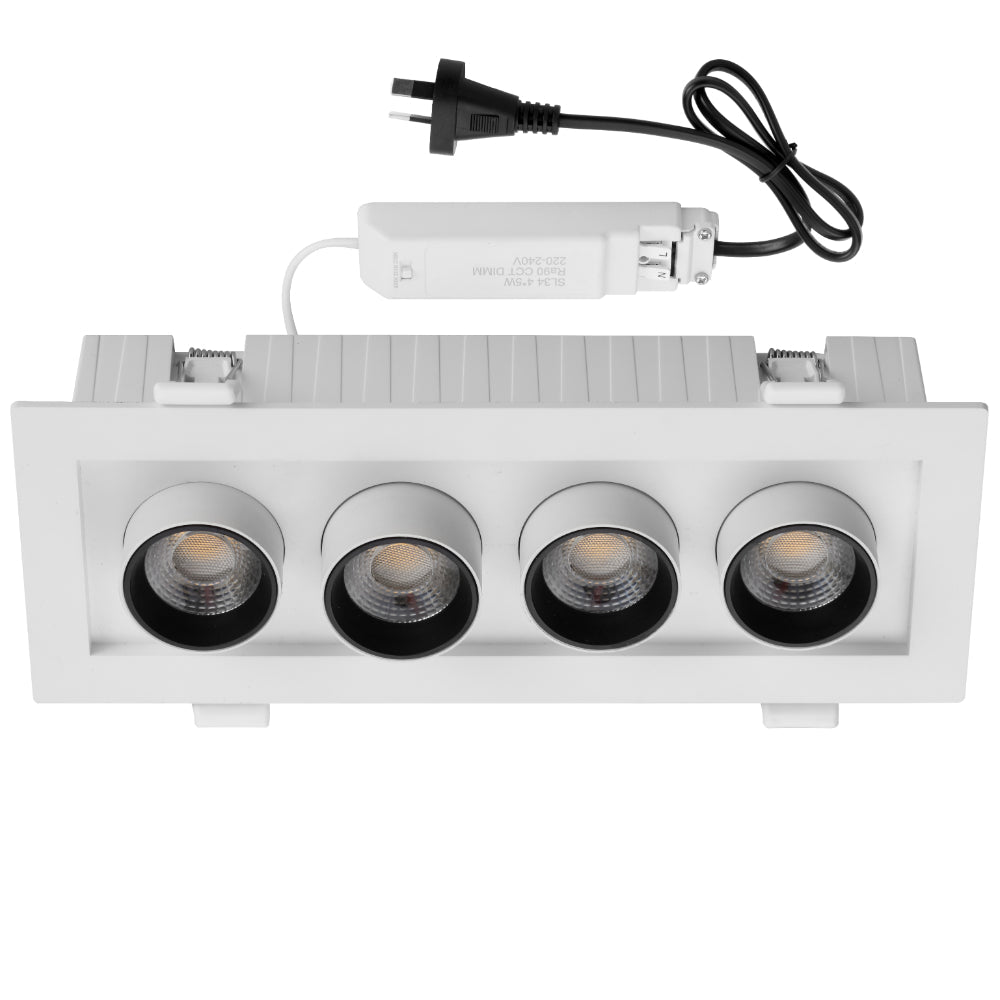 Telbix 2 4 6 Light LED Dimmable Downlight in White