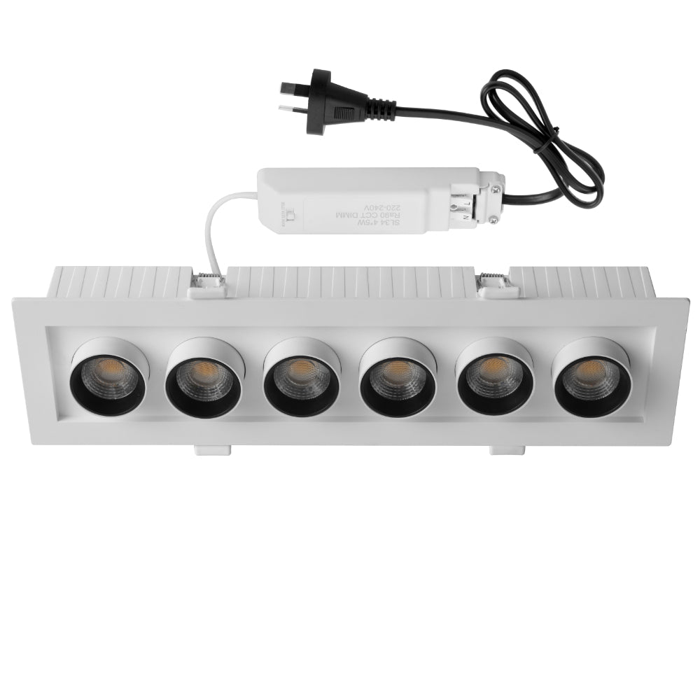 Telbix 2 4 6 Light LED Dimmable Downlight in White