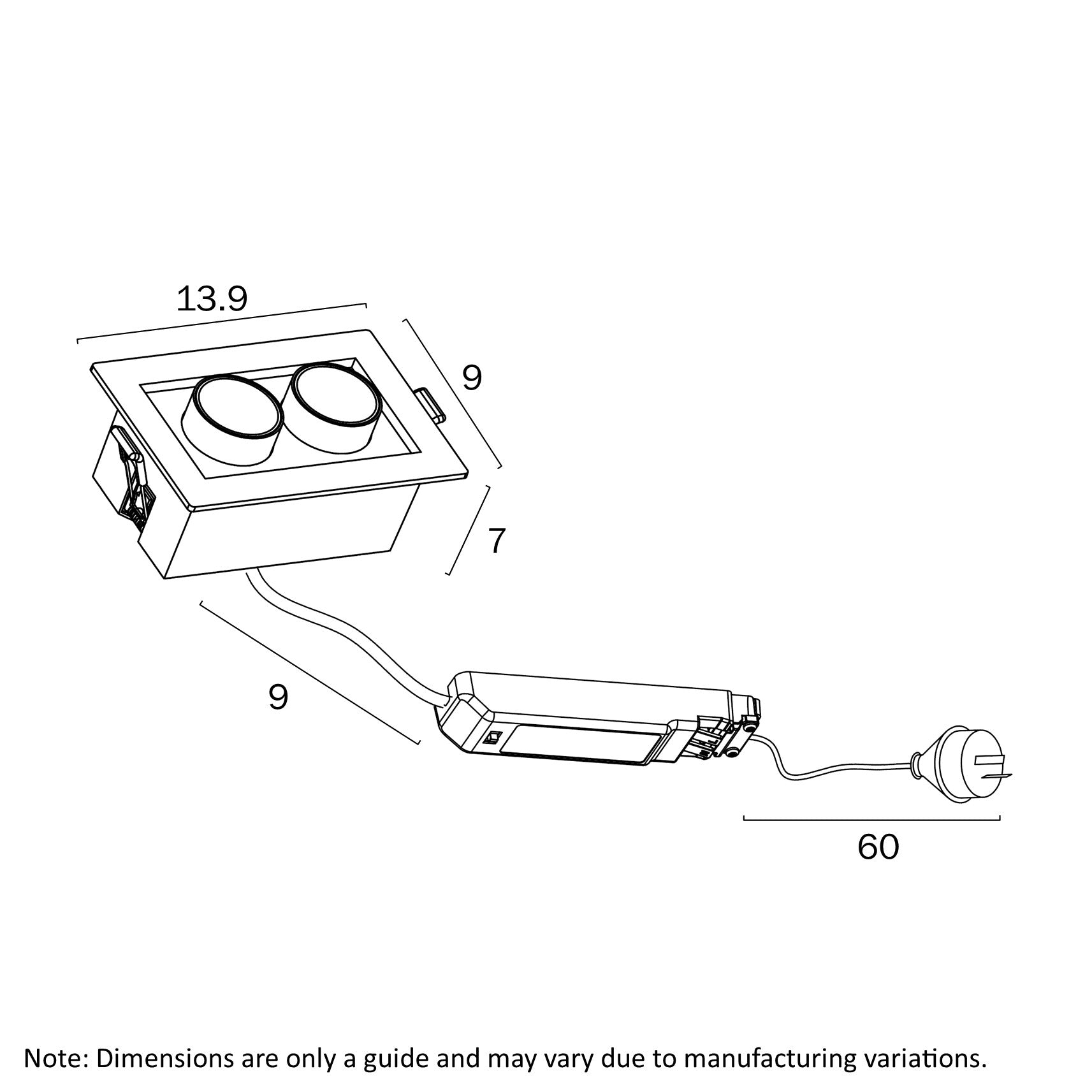 Telbix 2 4 6 Light LED Dimmable Downlight in White