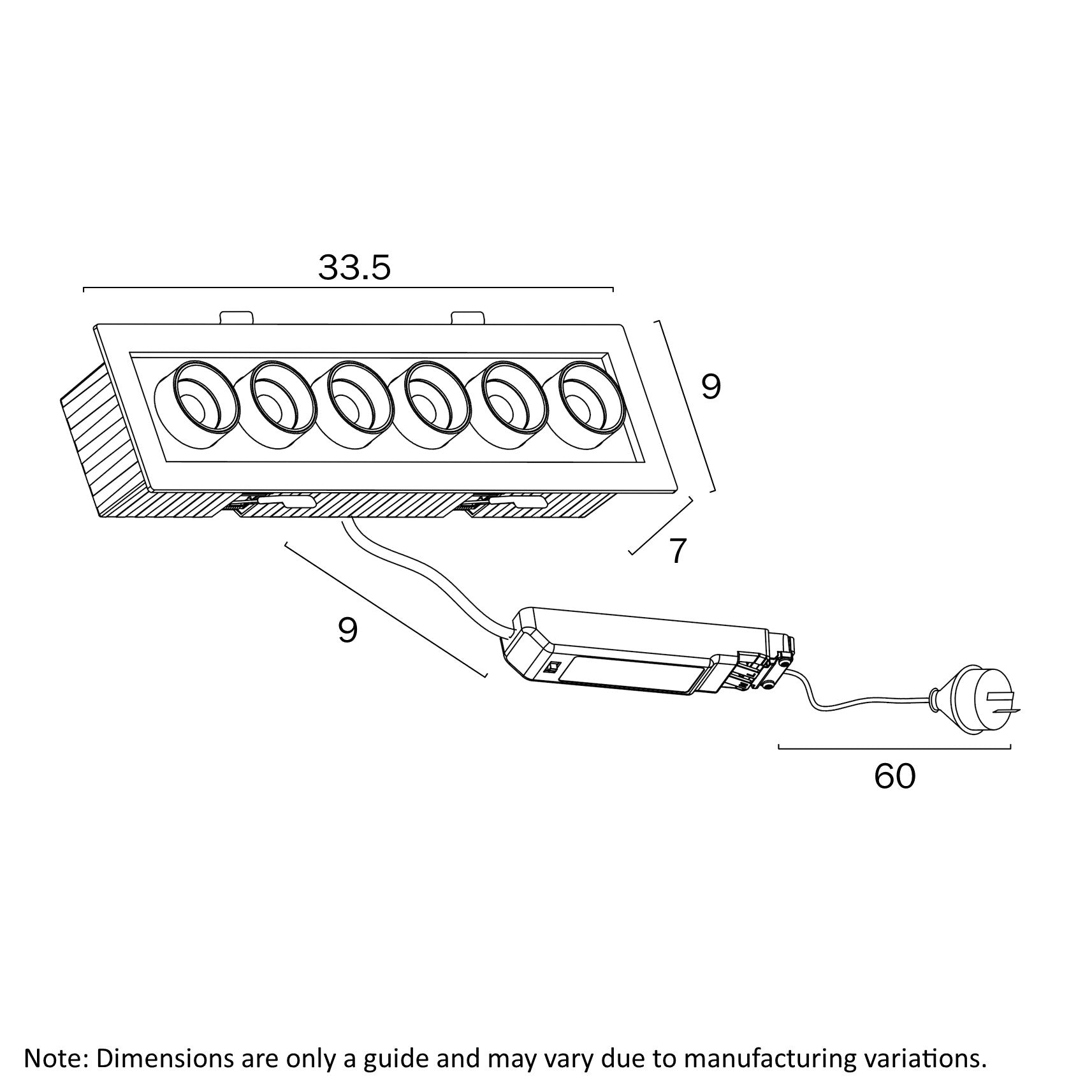 Telbix 2 4 6 Light LED Dimmable Downlight in White