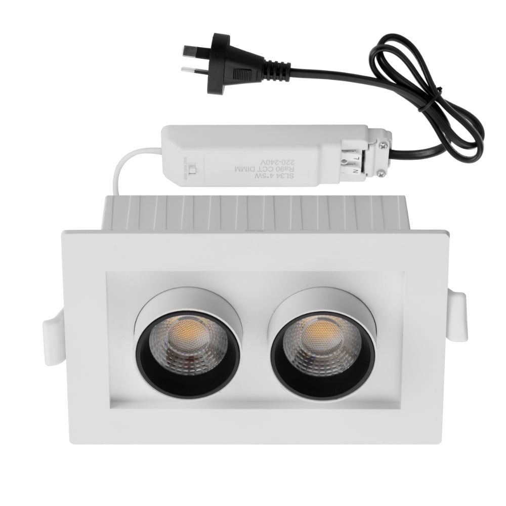 Telbix 2 4 6 Light LED Dimmable Downlight in White