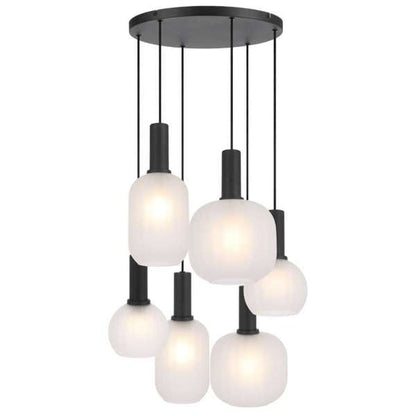 Telbix Aosta 6 Light Pendant Black - AOSTA PE06 - BKFR - Mases LightingMases Lighting