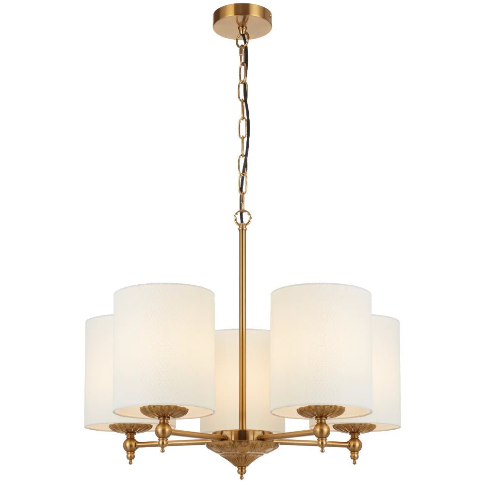 Telbix Argos 3 5 and 8 Light Pendant in Ivory or Black