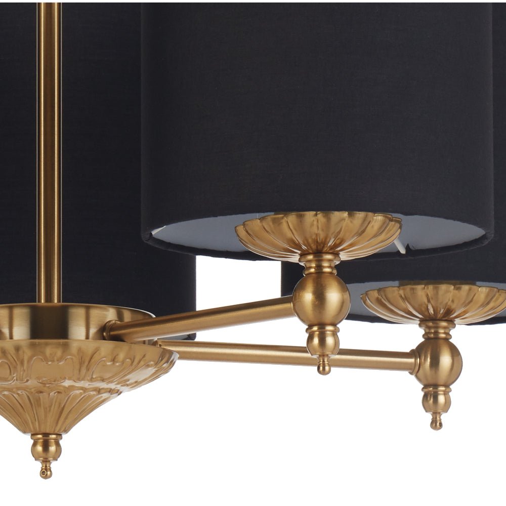 Telbix Argos 3 5 and 8 Light Pendant in Ivory or Black