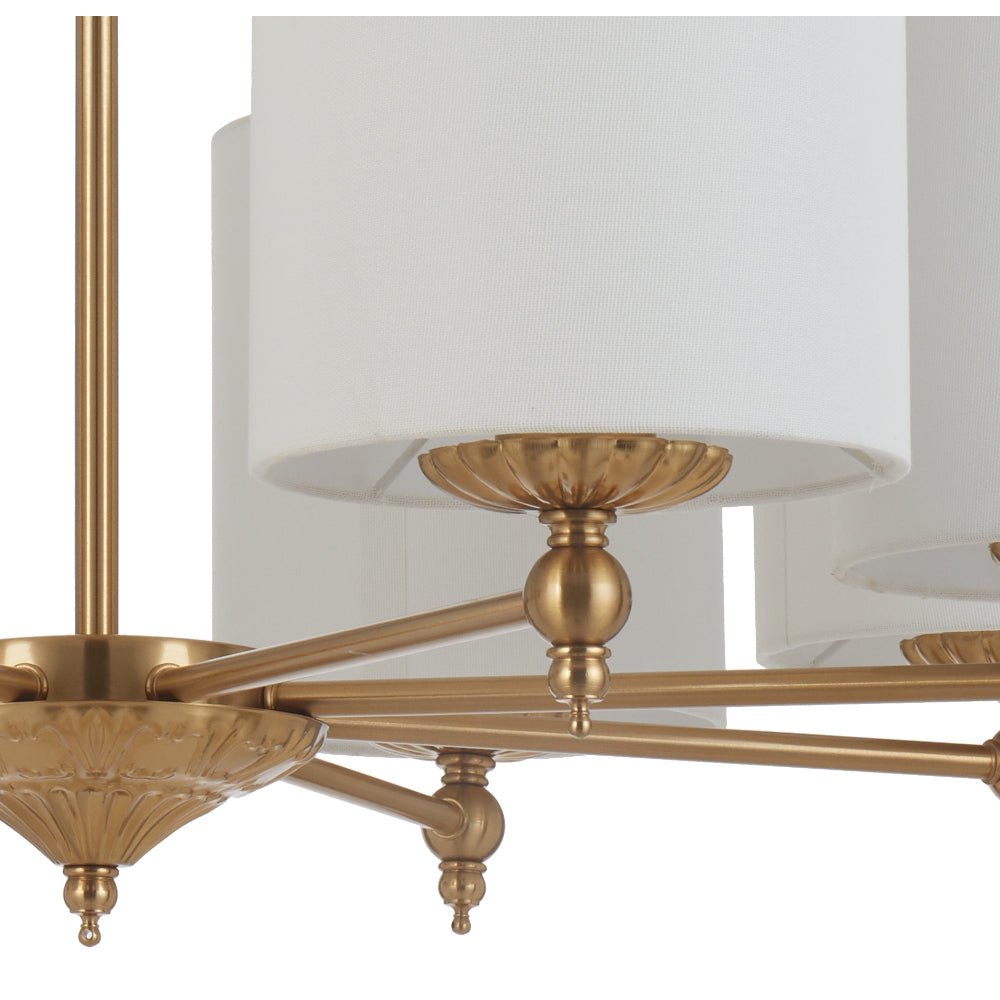Telbix Argos 3 5 and 8 Light Pendant in Ivory or Black