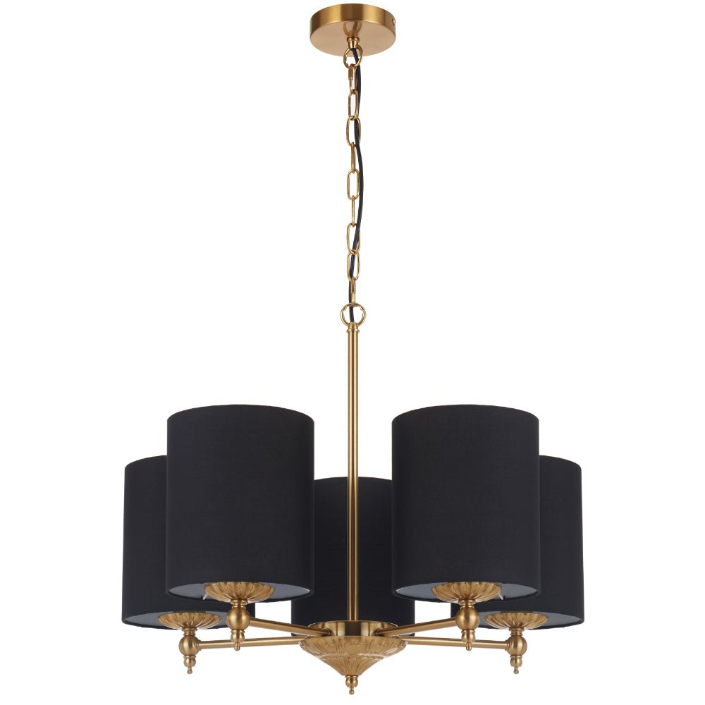 Telbix Argos 3 5 and 8 Light Pendant in Ivory or Black