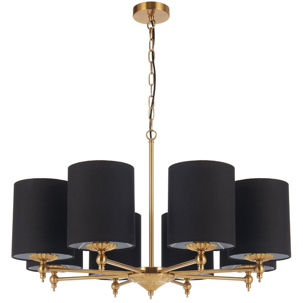 Telbix Argos 3 5 and 8 Light Pendant in Ivory or Black