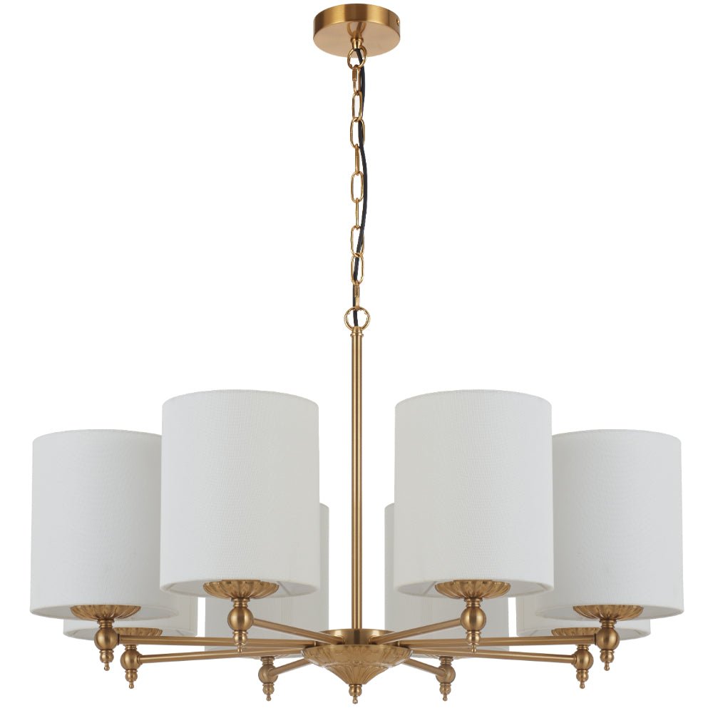 Telbix Argos 3 5 and 8 Light Pendant in Ivory or Black