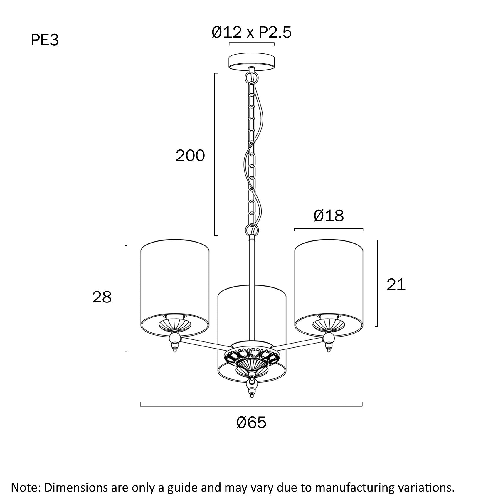 Telbix Argos 3 5 and 8 Light Pendant in Ivory or Black