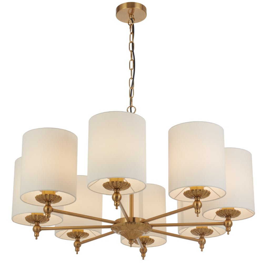 Telbix Argos 3 5 and 8 Light Pendant in Ivory or Black