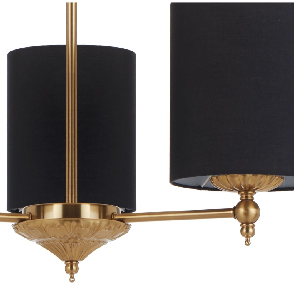 Telbix Argos 3 5 and 8 Light Pendant in Ivory or Black