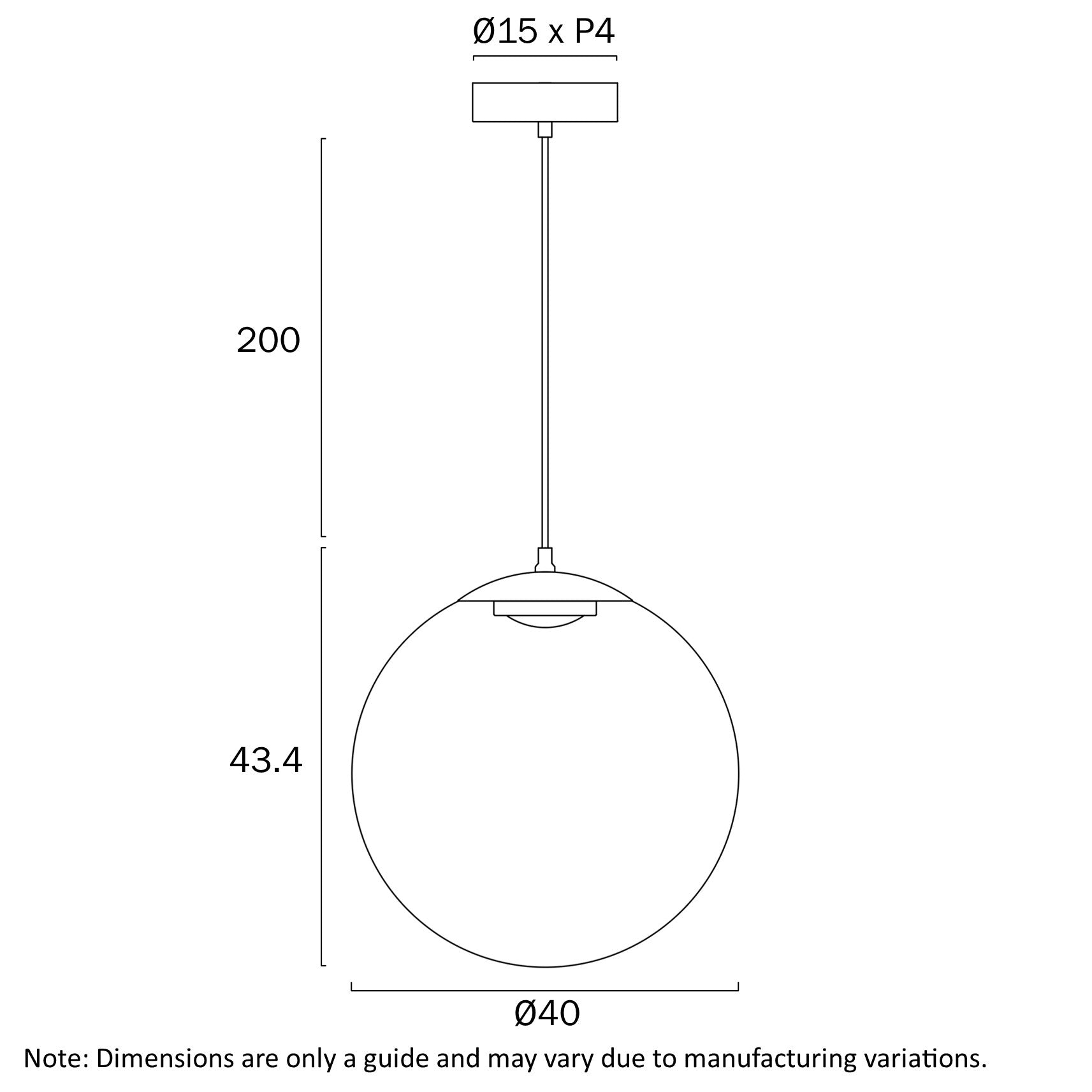 Telbix Aurora Pendant Light 20 CM 30CM 40CM