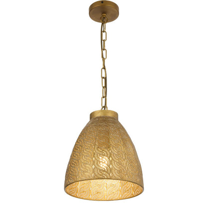 Telbix Aydin 28cm 1 Light Pendant Antique Gold AYDIN PE28 - AB - Mases LightingTelbix