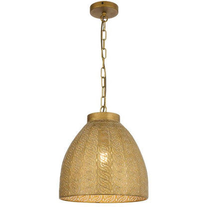 Telbix Aydin 35cm 1 Light Pendant Antique Gold AYDIN PE35 - AB - Mases LightingTelbix