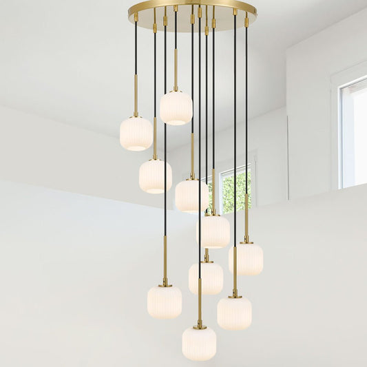 Telbix Bobo 10 Pendant Antique Gold/Black Smoke - Mases LightingTelbix