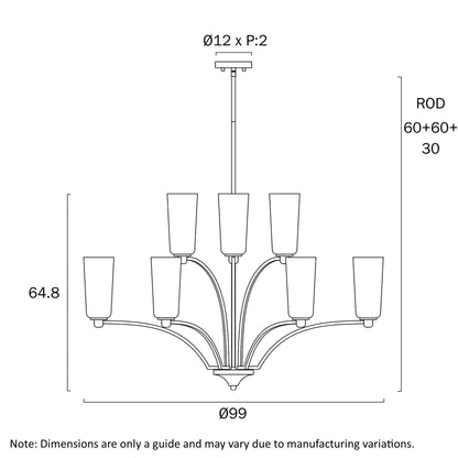 Telbix Brevan 9 Light Pendant - Mases LightingTelbix