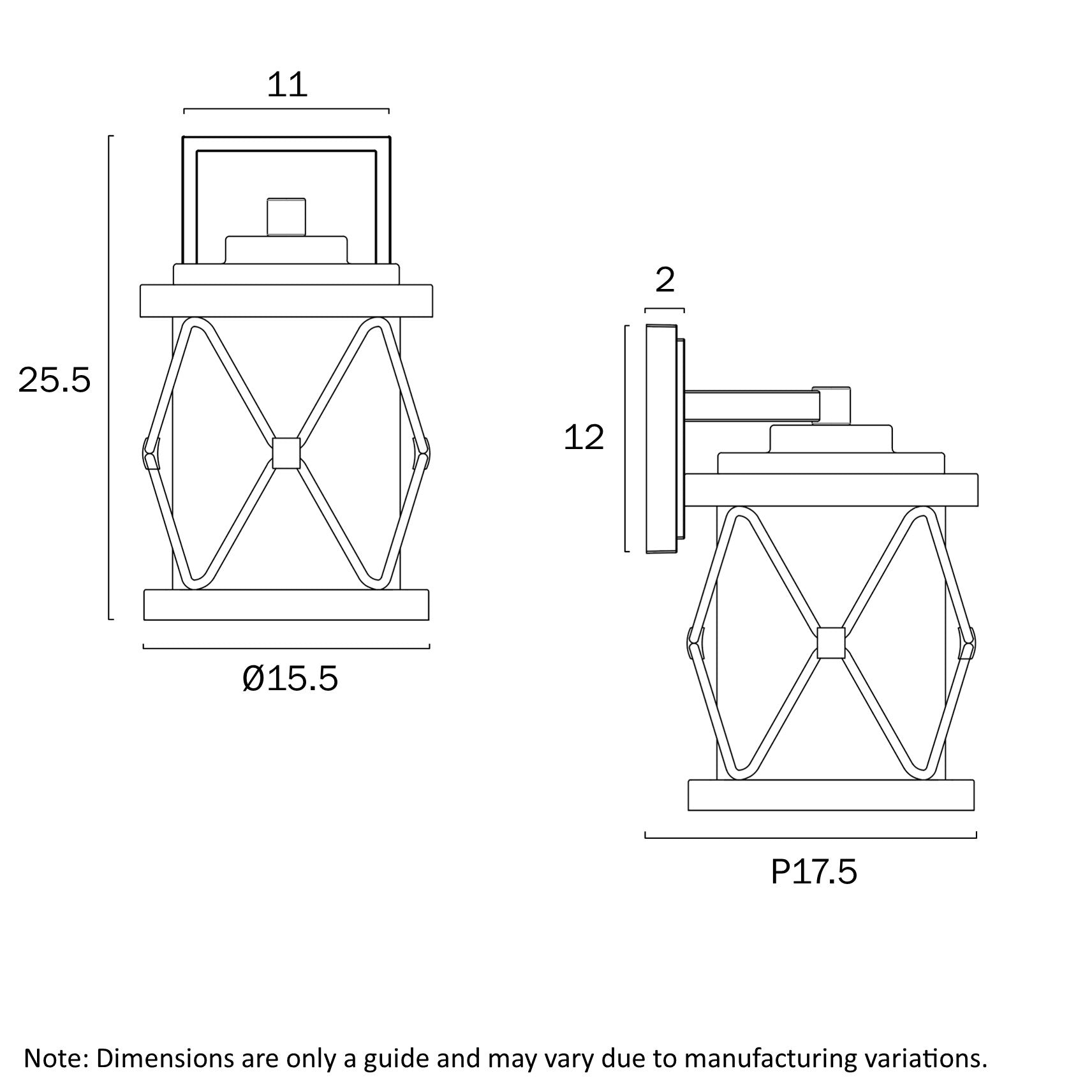 Telbix Capstan 25 Exterior Wall Light CAPSTAN EX25-BK