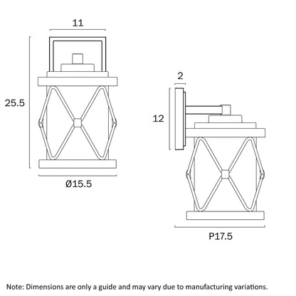 Telbix Capstan 25 Exterior Wall Light CAPSTAN EX25 - BK - Mases LightingTelbix