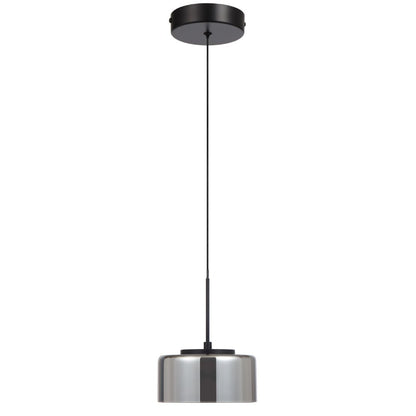 Telbix Cedro 1 Light Pendant Black/Smoke Glass - Mases LightingTelbix