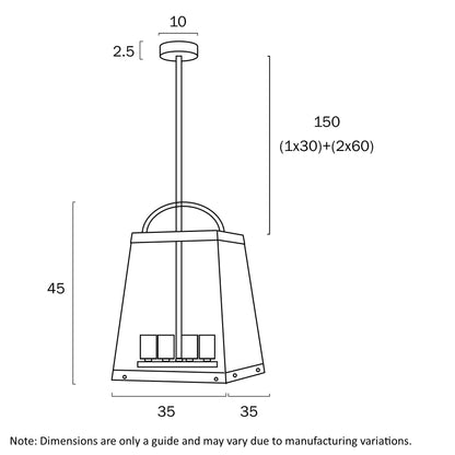 Telbix Colair 4 Lights Solid Brass Pendant - Mases LightingTelbix