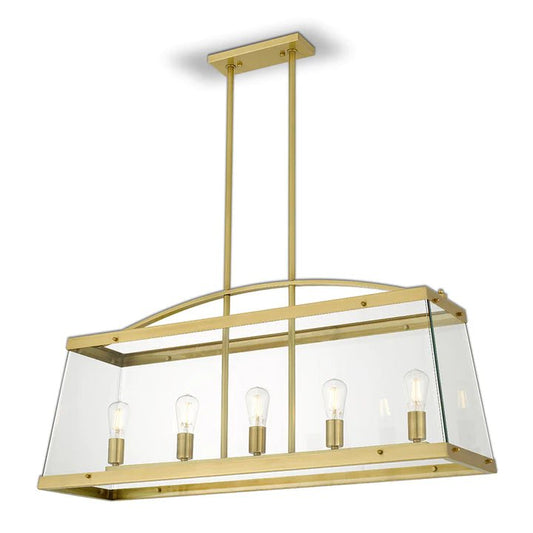Telbix Colair 5 Lights Solid Brass Pendant - Mases LightingTelbix