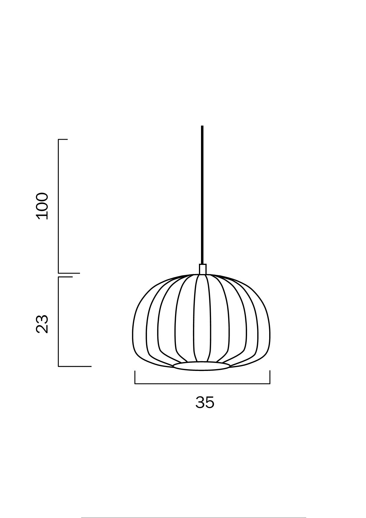 Telbix Coote 35 Pendant - White