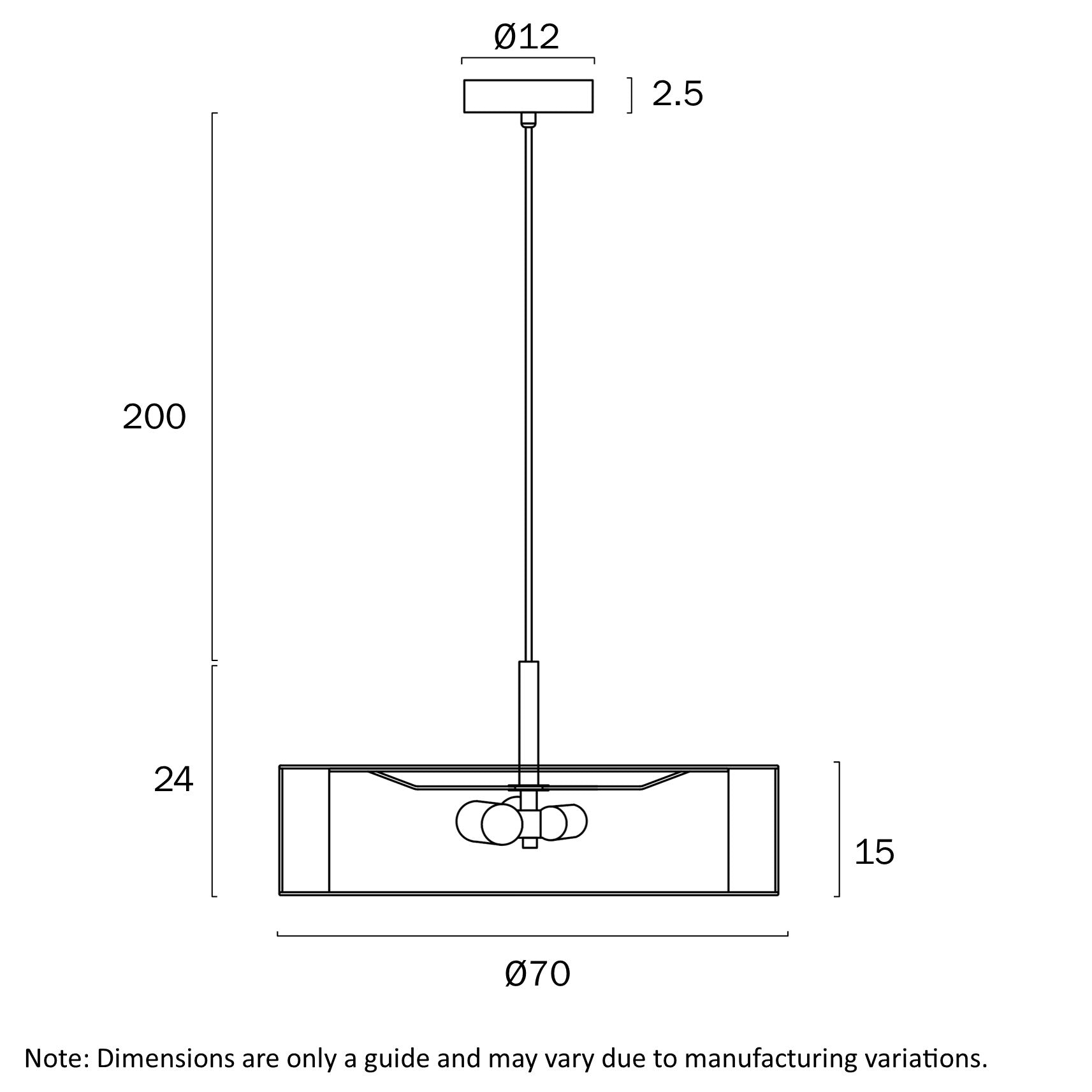 Telbix Cusco Pendant Available in 50cm & 70cm