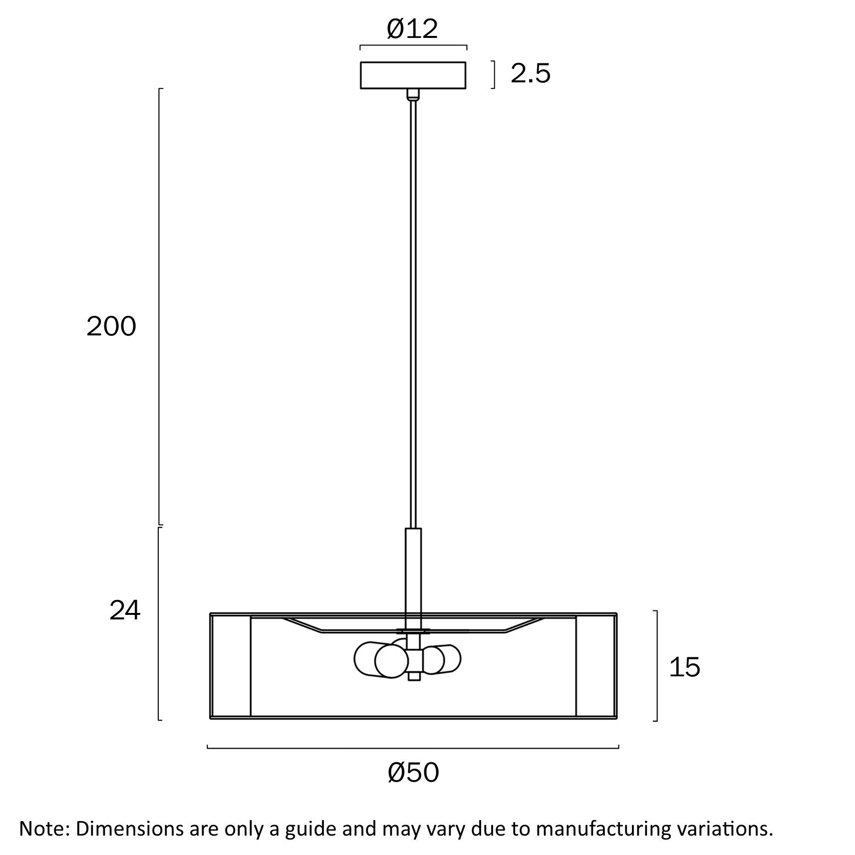 Telbix Cusco Pendant Available in 50cm & 70cm