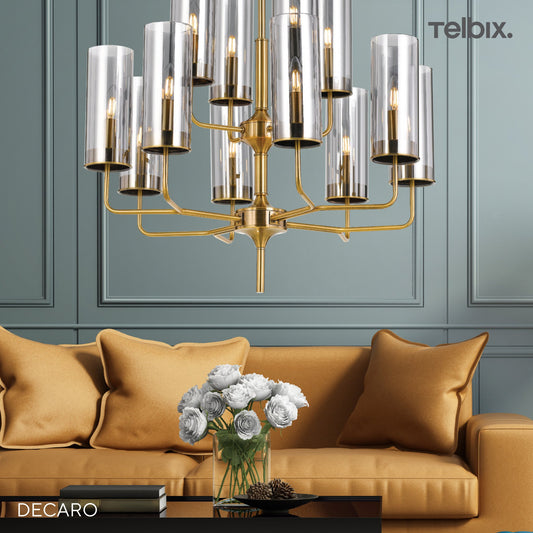 Telbix Decaro 12 Lights Pendant- Gold - Mases LightingTelbix
