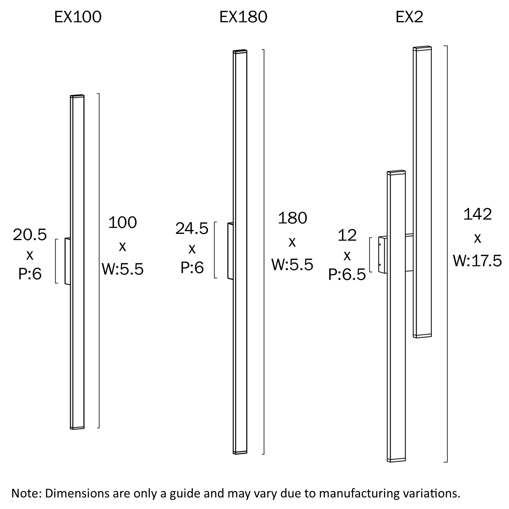 Telbix Ebiza 180 Exterior Wall Light in Black or Rust