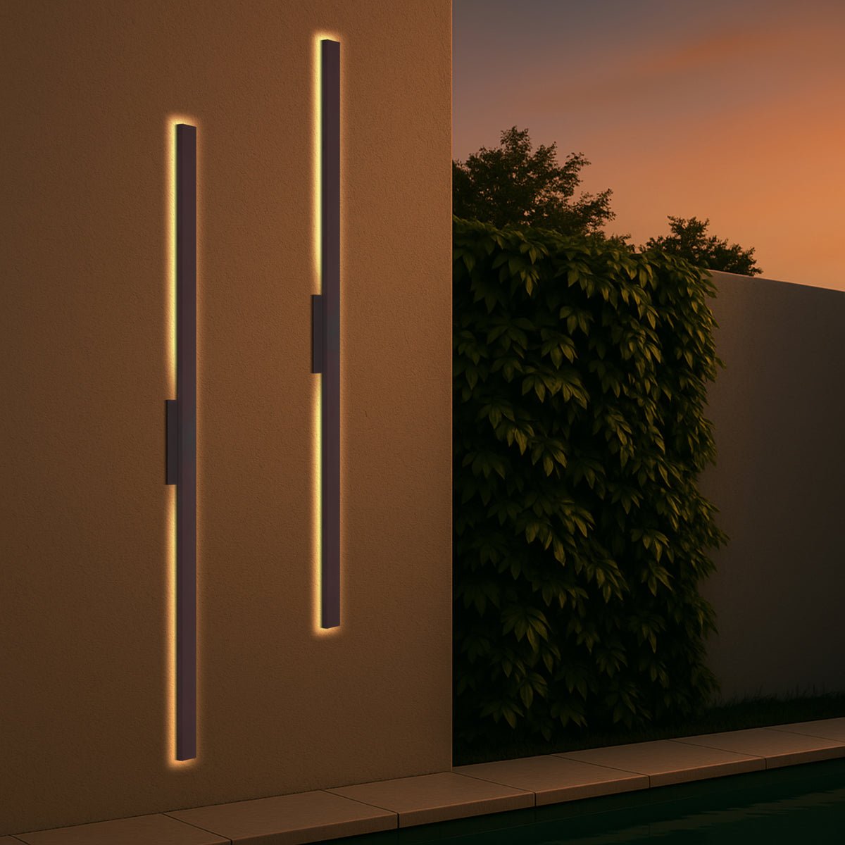 Telbix Ebiza 180 Exterior Wall Light in Black or Rust