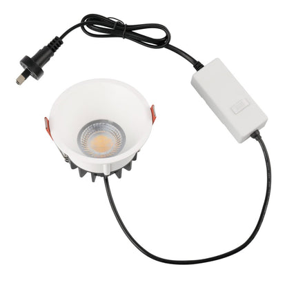 Telbix Econe 96 10W LED Dimmable Downlight White / Tri - Colour - ECONE 96WH - 3C - Mases LightingTelbix
