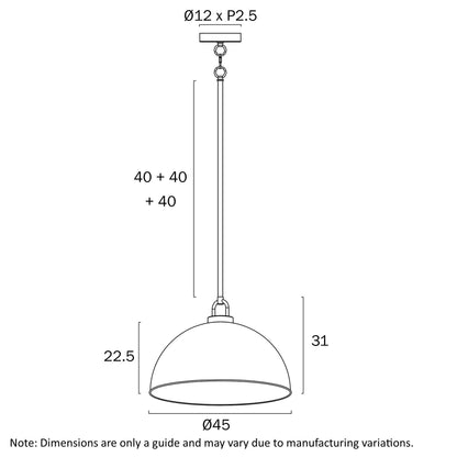 Telbix Emerson 45cm Pendant - Mases LightingTelbix